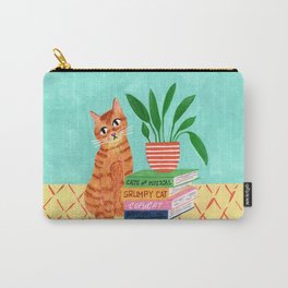 Cat, books and plants Carry-All Pouch
