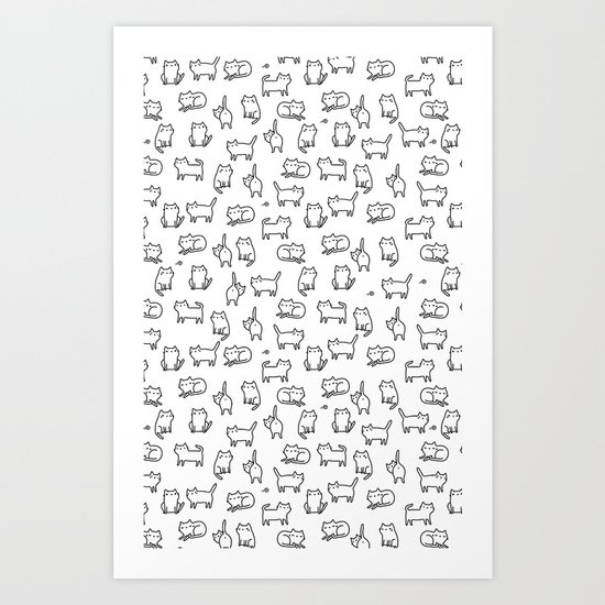 Cats. Cats. Cats Art Print