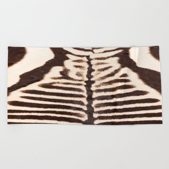 Zebra - stripes - classic - #society6 #buyart Beach Towel