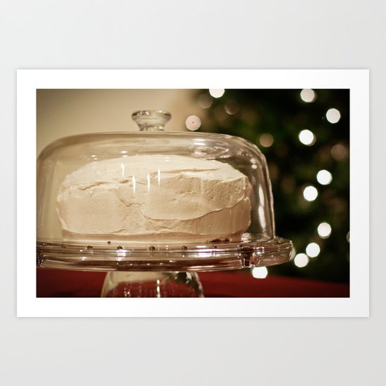 Christmas Cake & Christmas Tree Art Print