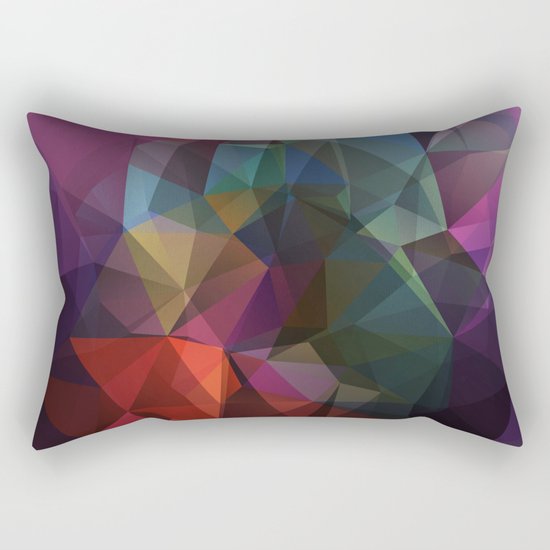 Colored polygon pattern. Rectangular Pillow