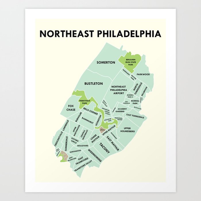 Northeast Philadelphia Version 2 Art Print