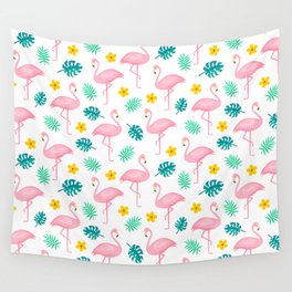 Flamingo Pattern 2 Wall Tapestry