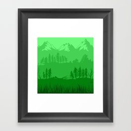 Shades of Nature - Green Framed Art Print
