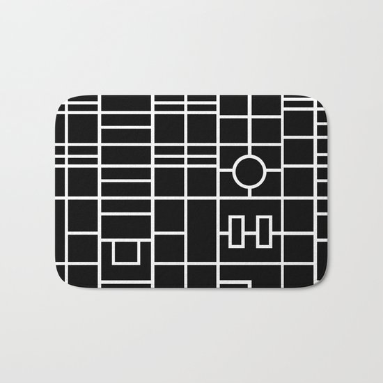 Map With Roundabout Bath Mat