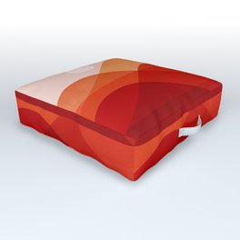 Abstraction_SUNSET_SUNRISE_RED_MOUNTAIN_LANDSCAPE_POP_ART_0510A Outdoor Floor Cushion