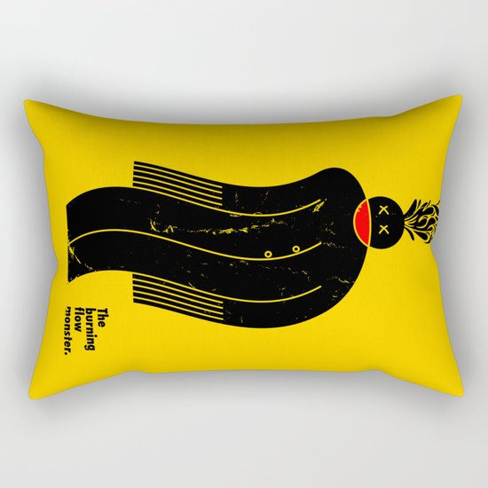 The Burning Flow Monster Rectangular Pillow