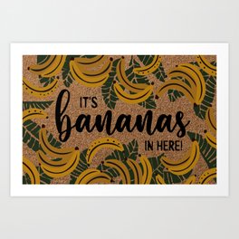 It's Bananas I'm Here Doormat, Funny Bananas Rug , Fruit Lover Gifts, Summer Vibe Door Mat, Best Gardener Mat Gift, Banana Home Decor Art Print