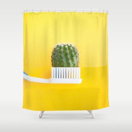 Spiky toothbursh Shower Curtain
