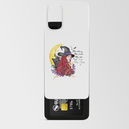 Cute red haired witch with cat Halloween Android Card Case