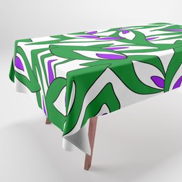 Abstract pattern - green and purple. Tablecloth