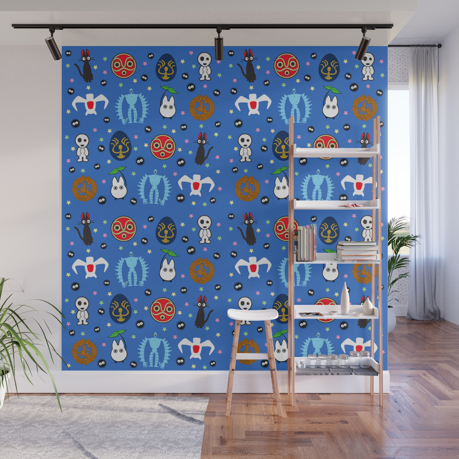 Anime Manga Ghibli Inspired Cute Cheerful Creatures Wall Mural By