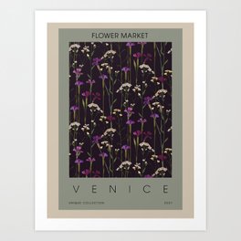 Flower Market Venice Art Print