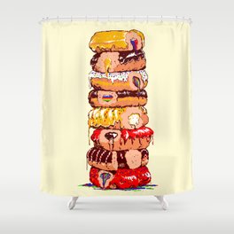 8-bitten Shower Curtain