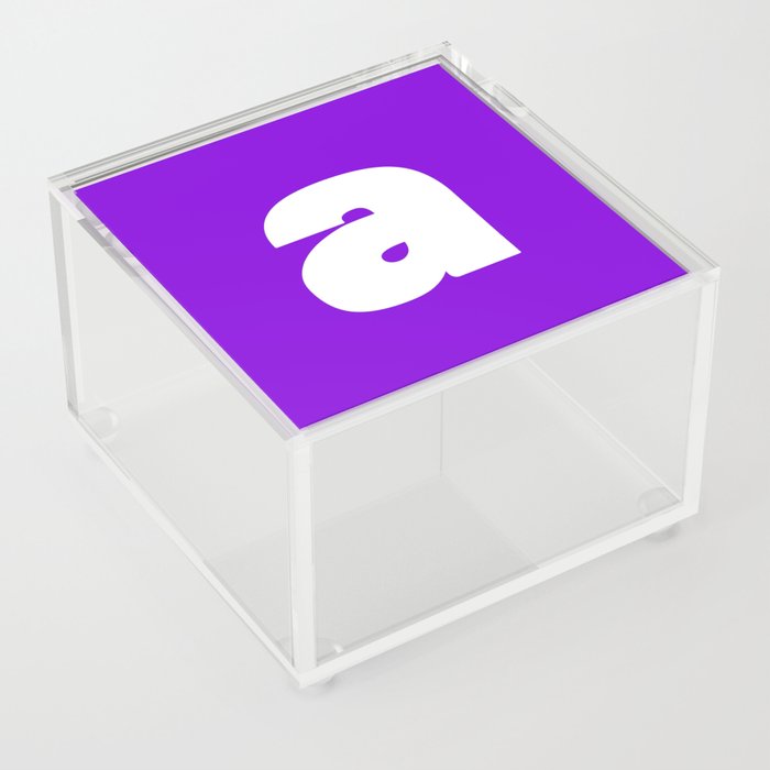 a (White & Violet Letter) Acrylic Box