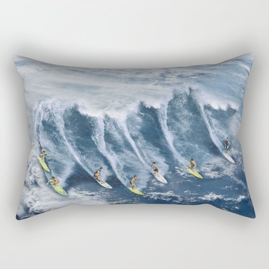 Surfing the Earth Rectangular Pillow