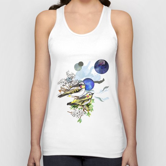 Yellow Birds Unisex Tank Top