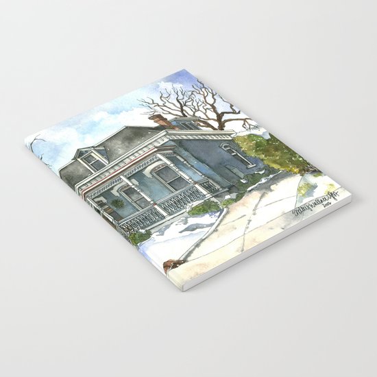 A Cozy Winter Cottage Notebook