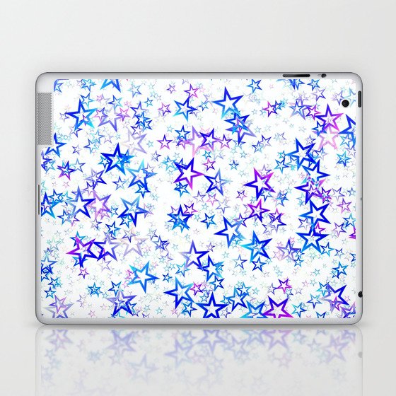 Blue and Purple Stars Laptop & iPad Skin