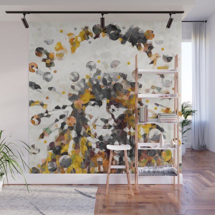 Modern Yellow Native American Indian Chief Wall Mural