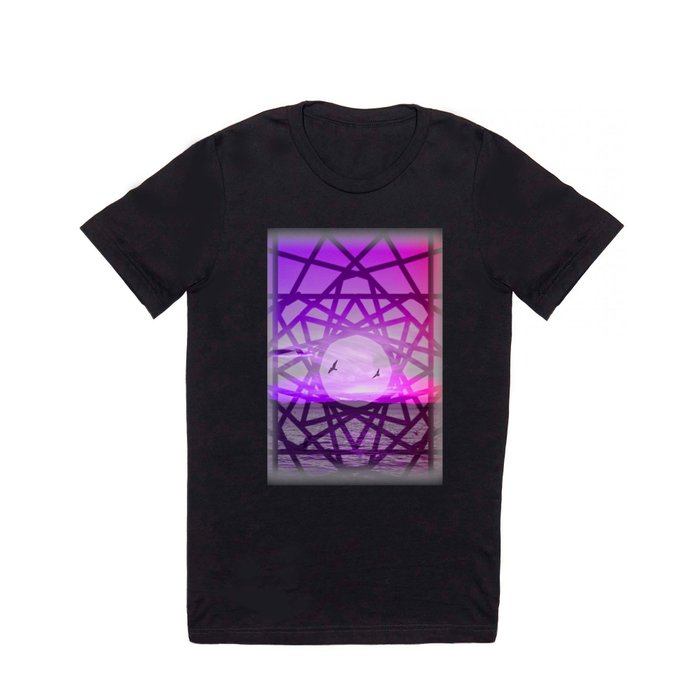 Geometric Sunset T Shirt