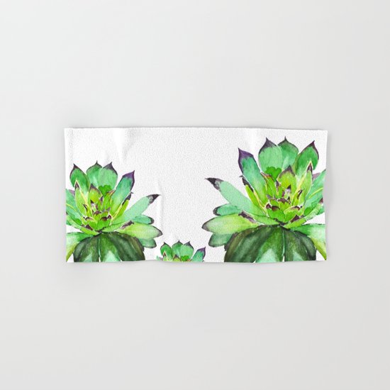 green succulent 2 Hand & Bath Towel