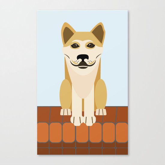 Shiba dog vector Canvas Print