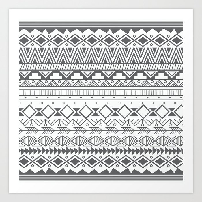 Aztec pattern 004 Art Print