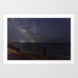 Milky Way Over Cape Blanco Art Print | Coast, Stars, Oregon, Photo, Night, Milkyway, Summer, Astrophotography, Outdoors, Brown 