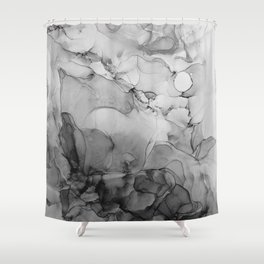 Harmony in Black and White Shower Curtain