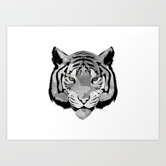 Tiger B&W Art Print