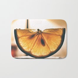 Lemon Bath Mat | Fruit, Lemon, Digital, Color, Food, Rind, Yellow, Back Lit, Photo, Seeds 
