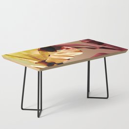 Banana Leaves red gold Color  Coffee Table