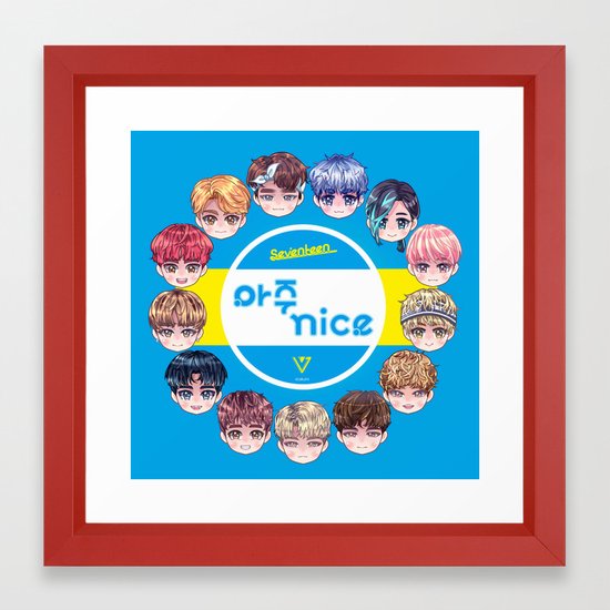 Very Nice Chibi Svt Framed Art Print By Otakumi Society6