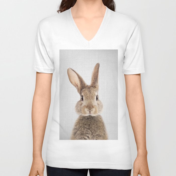 Rabbit - Colorful Unisex V-Ausschnitt Rabbit - Colorful Unisex V-Ausschnitt