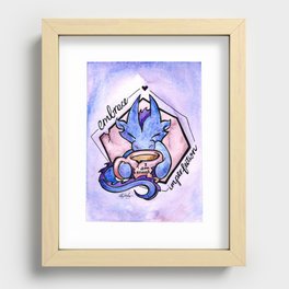 Embrace Imperfection - I Am Enough - Skorchie the Dragon Recessed Framed Print