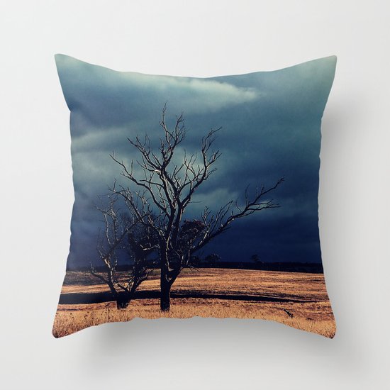 The relief of an Aussie drover Throw Pillow