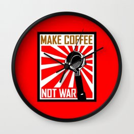 Japanese Propaganda Coffee Poster Wall Clock