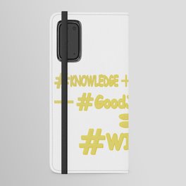 "WISDOM EQUATION" Cute Expression Design. Buy Now Android Wallet Case