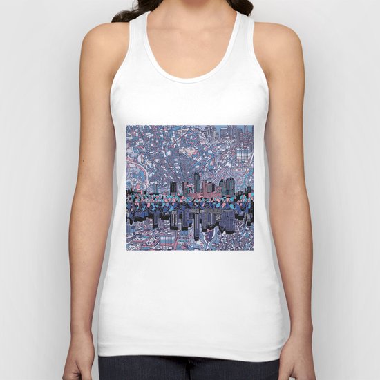 austin texas city skyline Unisex Tank Top