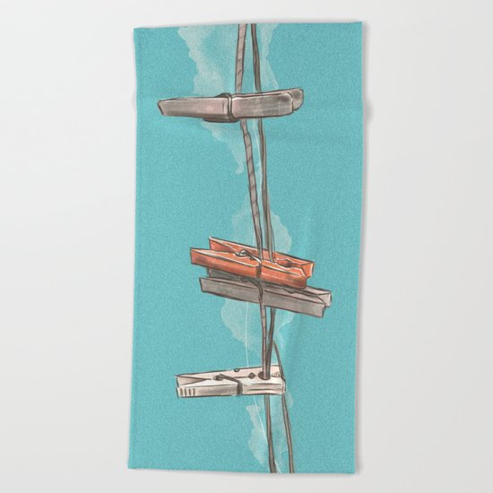 Boho Clothespin Beach Towel