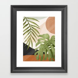 Abstract Art Tropical Leaves 21 Framed Art Print