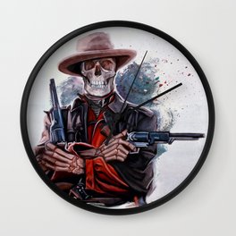 The Gunslinger - Dia De Los Muertos Wall Clock
