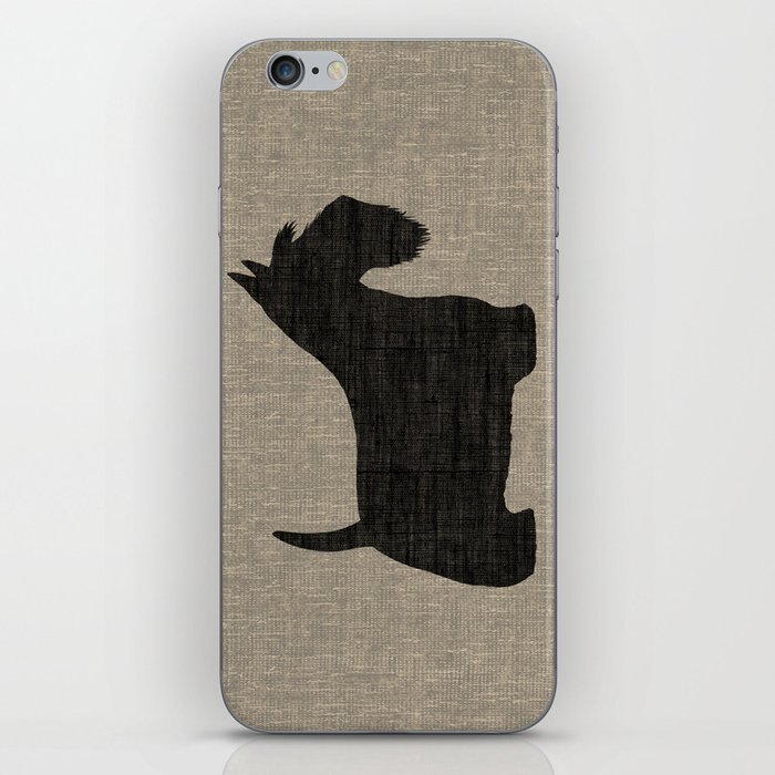 Scottish Terrier | Black Scottie Dog Silhouette iPhone Skin