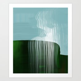 Water Art Print | Colorful, Blue, Digital, Canvas, Minimal, Oil, Color, Colour, Vintage, Contemporary 