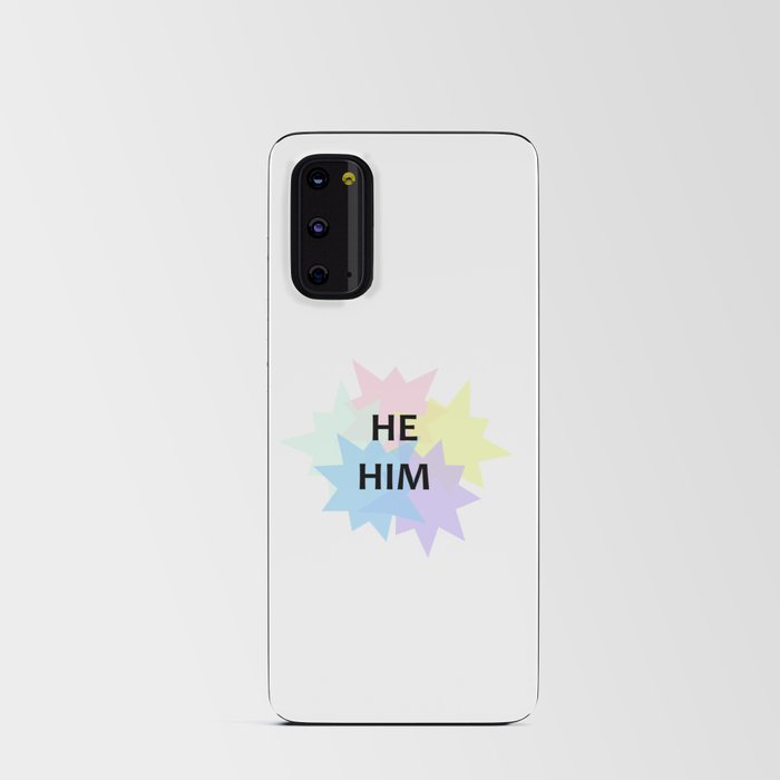 he/him pronouns Android Card Case