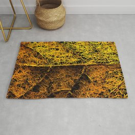 rotten yellow leaf texture Rug | Texture, Abstract, Yellow, Contemporary, Popart, Retro, Rottenleaf, Rotten, Geometry, Painting 