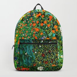 Gustav Klimt - Farm Garden with Sunflowers Backpack