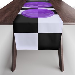 opart and violet spheres -02- Table Runner