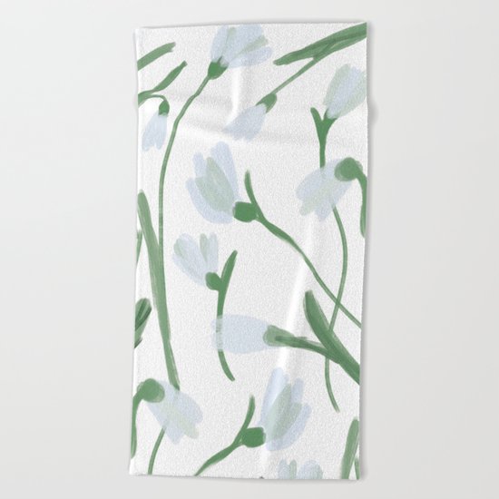 Snowdrops Beach Towel
